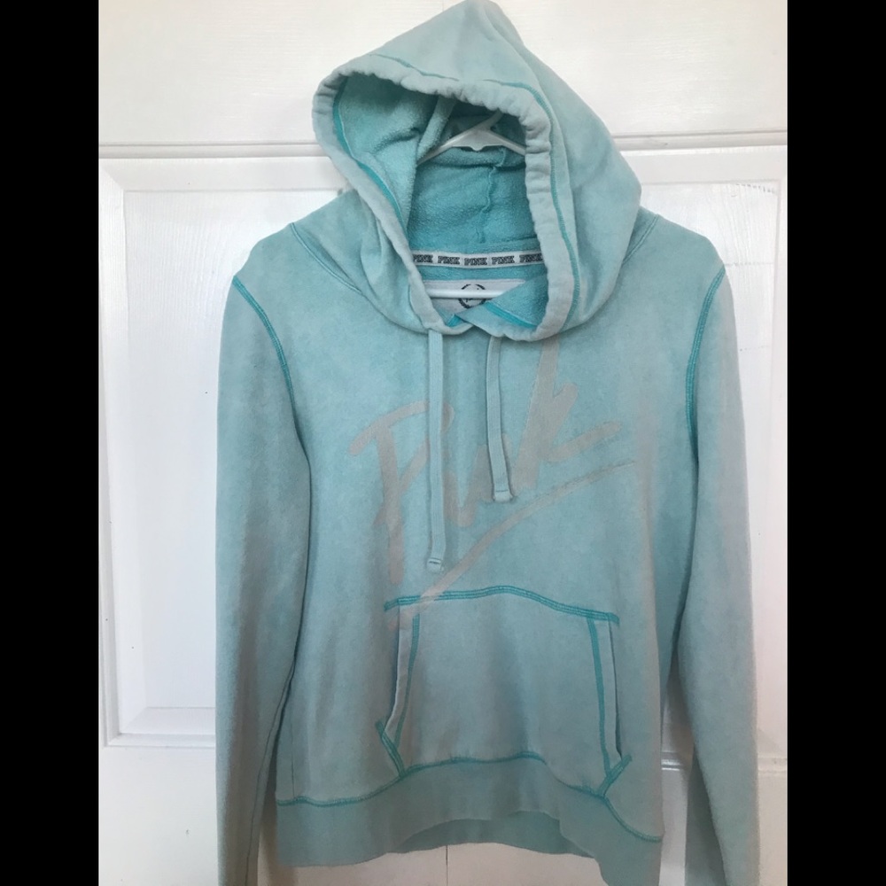 Victoria’s Secret Pink Women’s Lt Blue Hoodie M